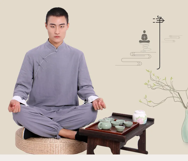 

Old Style Kung Fu Suit Wing Chun Tai Chi Uniforms Chinese Style Tang Suit Improved Autumn and Winter Cotton and Linen Clothes