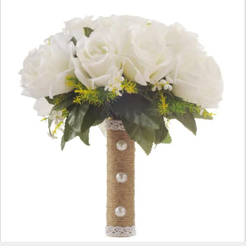 Свадебные цветы SexeMara букеты для невесты ширина белой розы Бесплатная Доставка