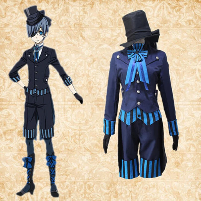 Ботинки в стиле аниме Темный дворецкий Костюмы для косплея Ciel Phantomhive Косплей