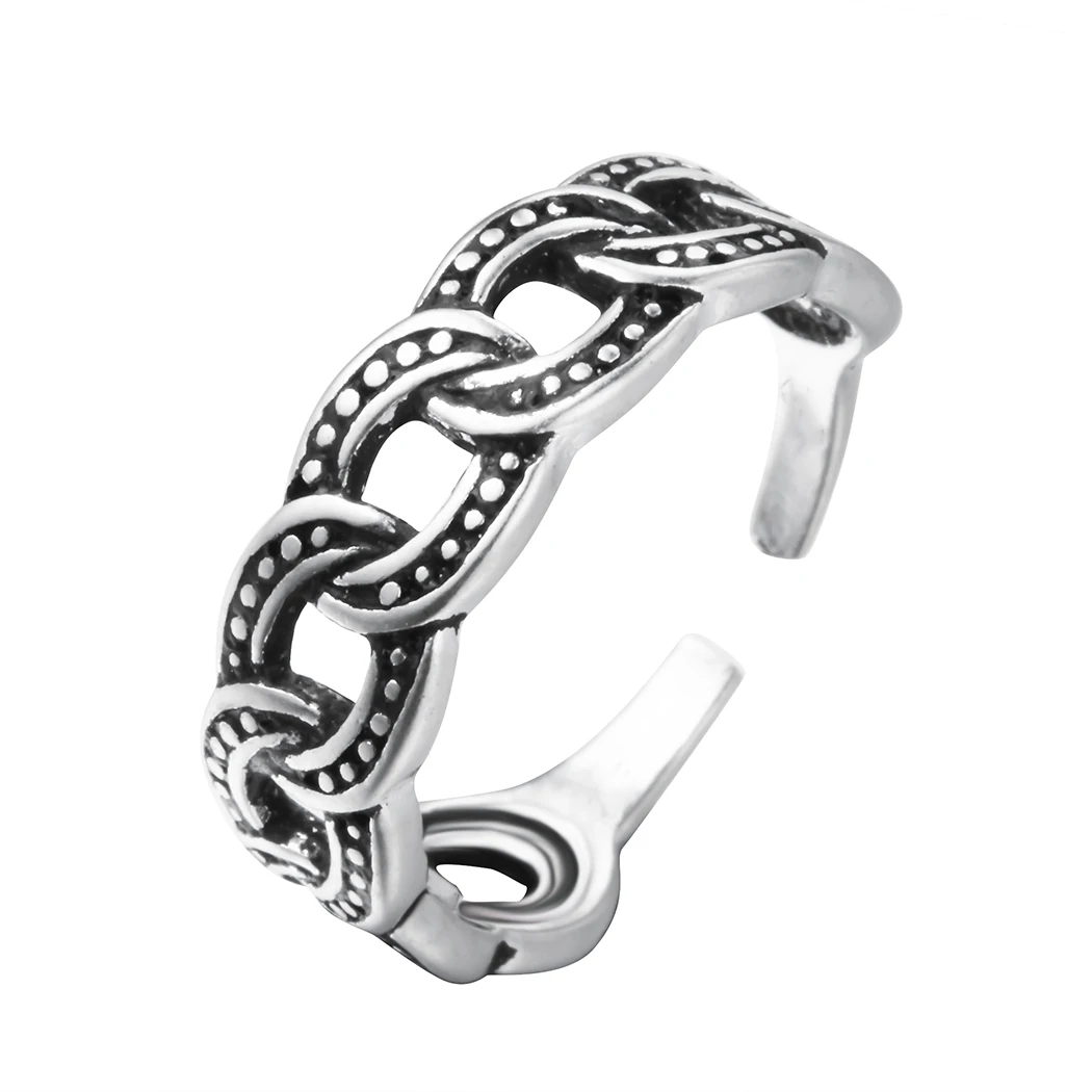 Женское кольцо в стиле ретро простое Открытое ручной работы тайского Ретро