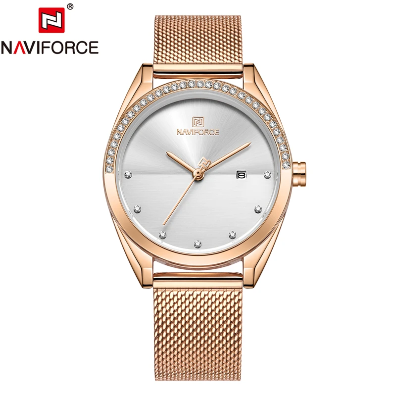 Часы наручные NAVIFORCE женские кварцевые брендовые Роскошные повседневные с