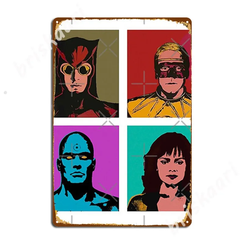 

Настенные металлические знаки Watchmen Warhol, настенная пещера, печать для гостиной, Настенный декор, оловянные плакаты