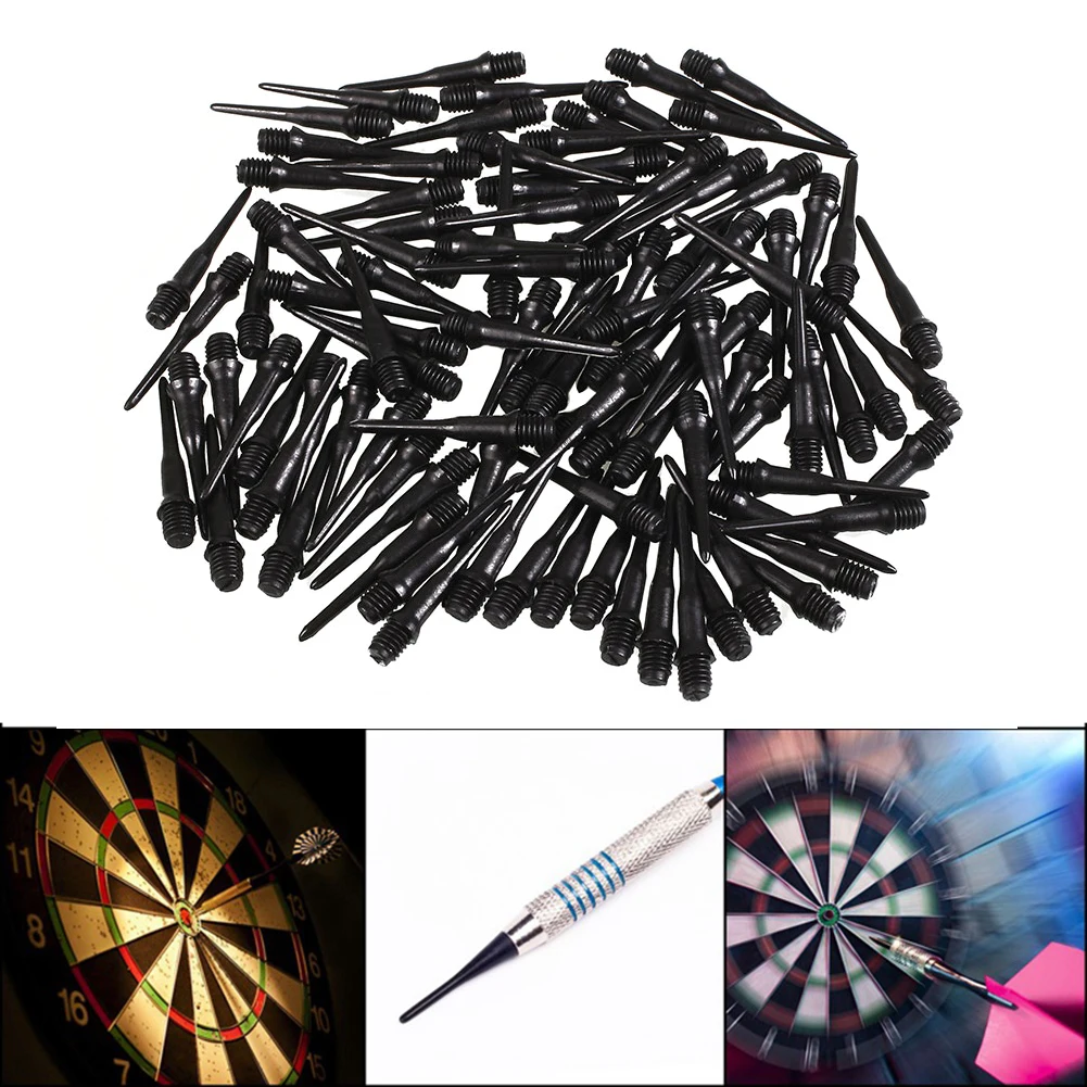 

50pcs Soft Tip Dart Set Points Needle Electronic Darts Dart Tips Darts Nylon Durable Safely Points Replacement Black Head