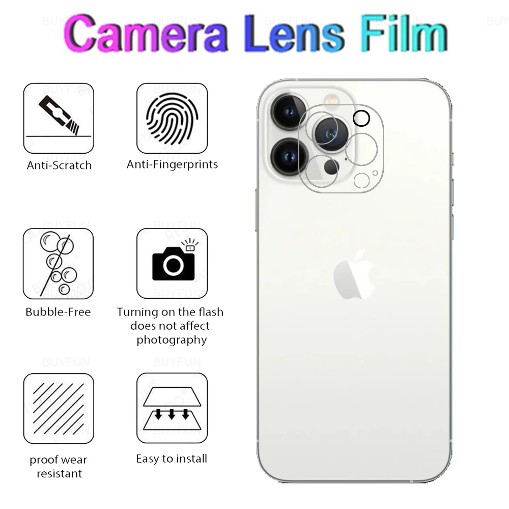 6in1 Tempered Glass For IPhone 14 13 Pro Max Protective Glass For iphone13 13 mini 14pro max Screen Camera Lens Protection Film