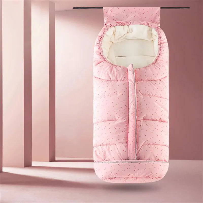 Pink Большая коляска спальный мешок хлопок конверт новорожденного ребенка спальное место 0-36 месяцев - Цвет: Pink