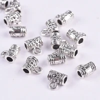 10pcs mug shape 10x6mm tibetan silver alloy metal loose spacer bails connectors beads for diy bracelet jewelry making findings