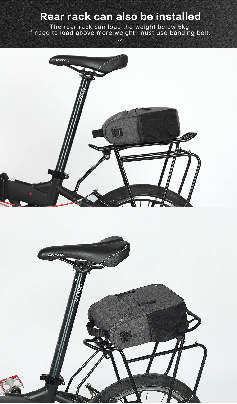 Rhinowalk многофункциональный держатель на руль сумка 5л большая емкость MTB дорожный велосипед Передняя труба сумка Велоспорт сумка через плечо с водонепроницаемым чехлом