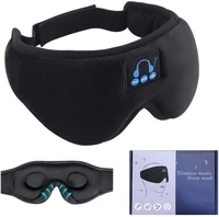 sleep headphones bluetooth 5 0 wireless 3d eye mask headset with microphone for side breathable sleepers travel call and music