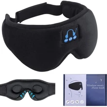 Sleep Headphones Bluetooth 5.0 Wireless 3D Eye Mask HeadSet With Microphone for Side Breathable Sleepers Travel Call And Music