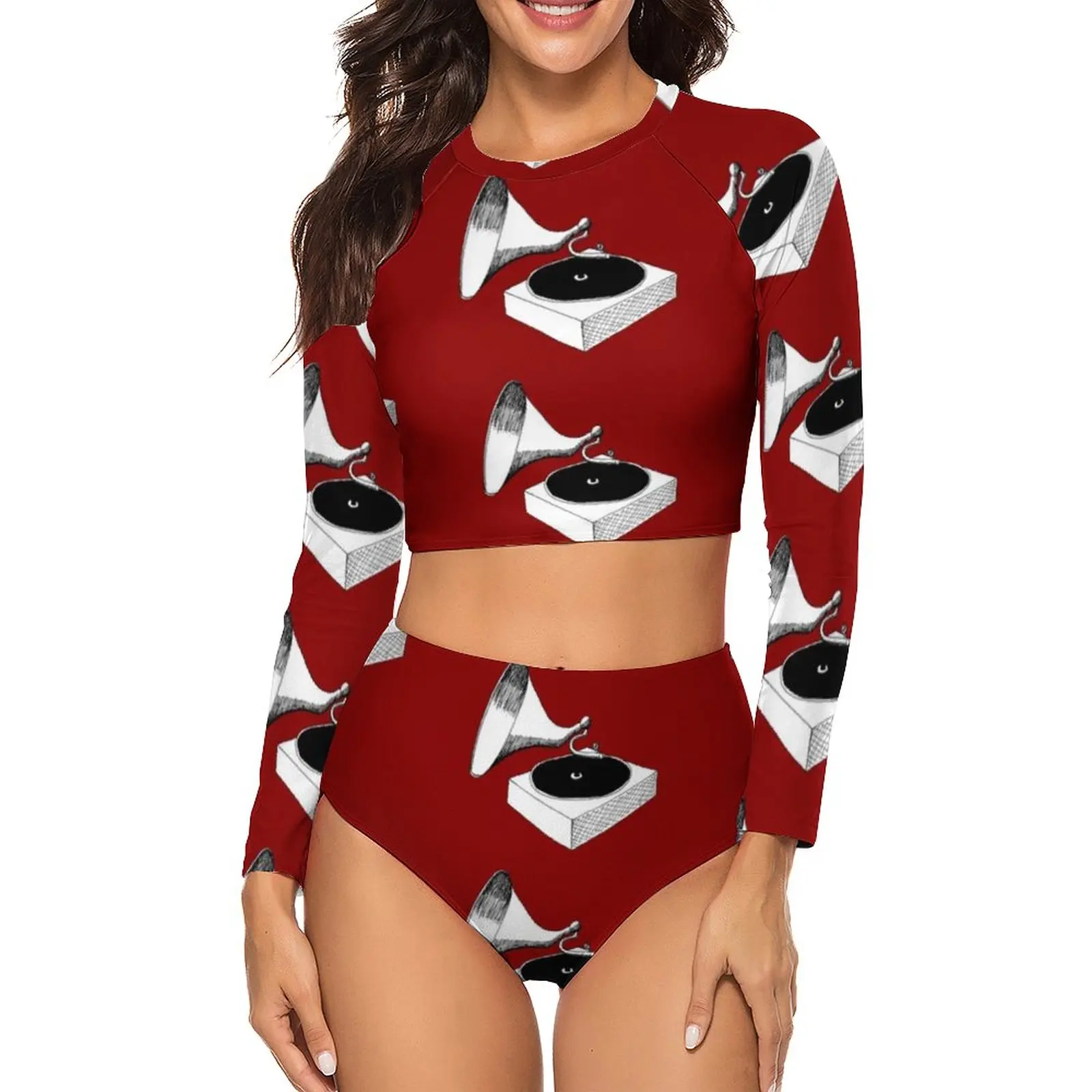 

Купальник-бикини с высокой горловиной, для диджея