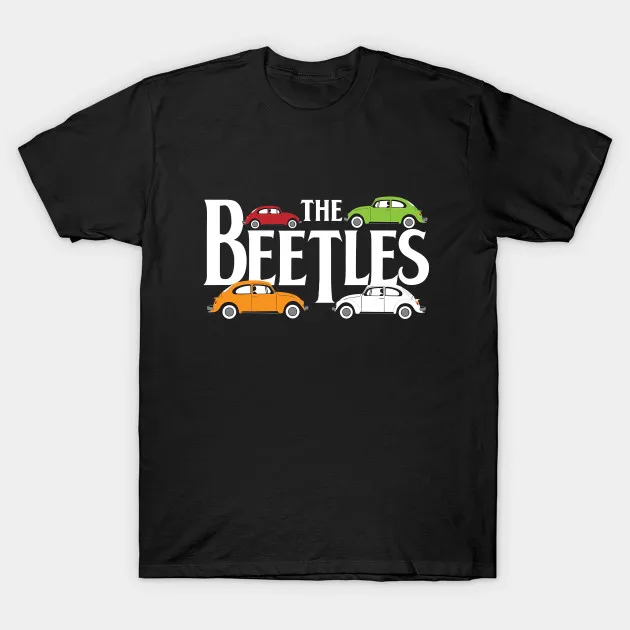 

The Beetle футболка с изображением автомобиля. Летняя Хлопковая мужская футболка с круглым вырезом и коротким рукавом Новинка