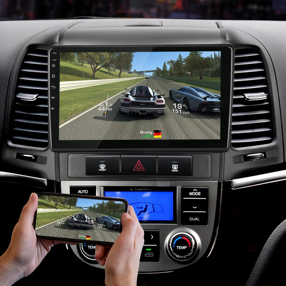 Jansite " RDS 4G Wifi автомобильное радио для hyundai Santa Fe 2006-2012 Авторадио сенсорный экран для Android зеркало GPS-link плеер с рамкой