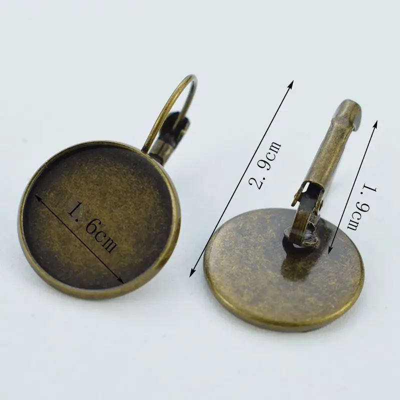 Женские винтажные серьги Дерево жизни стеклянный кабошон ранние ретро ювелирные