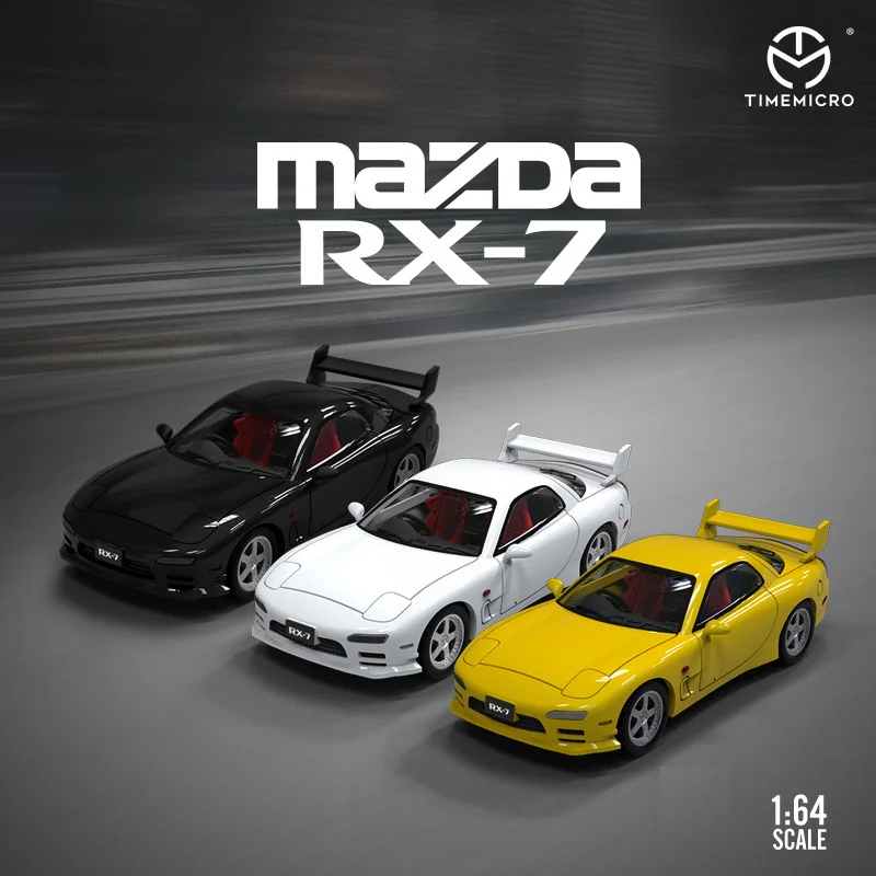 Поворотный двигатель 1:64 Initial D RX7 FD3S JDM AE86 Коллекционная модель автомобиля