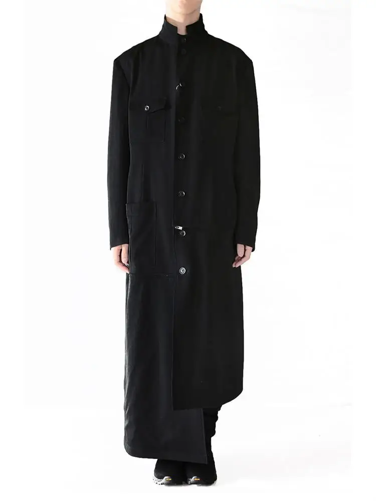 Zipper and detachable two-wear worsted zipper Gaba trench coat | Мужская одежда