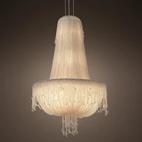 new jellyfish chandelier modern simple crystal chain living room dining room villa hotel soft decoration atmospheric chandelier