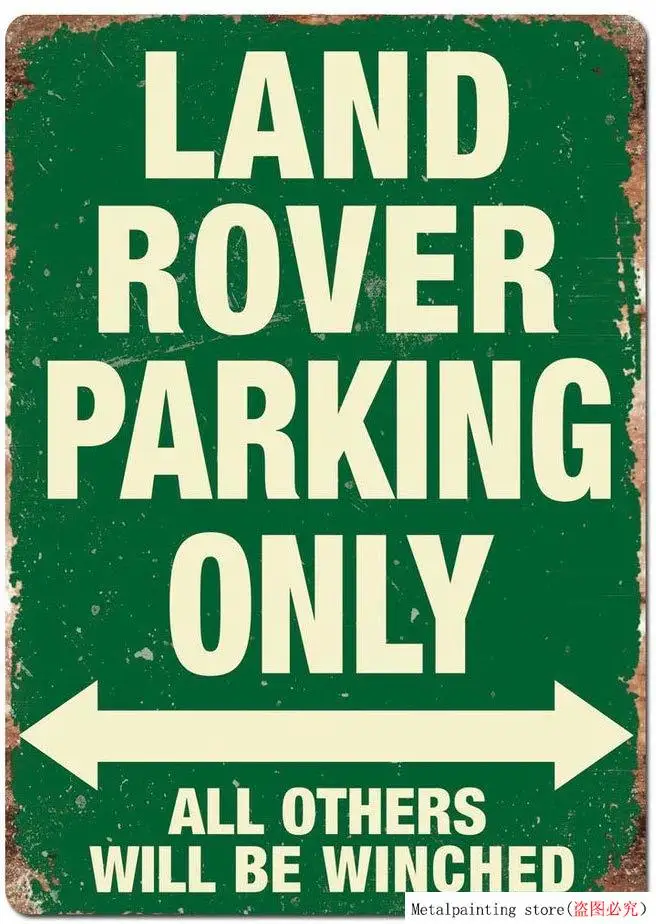 Оловянная табличка Land Rover зеленая металлическая стена фототабличка ретро-паб и