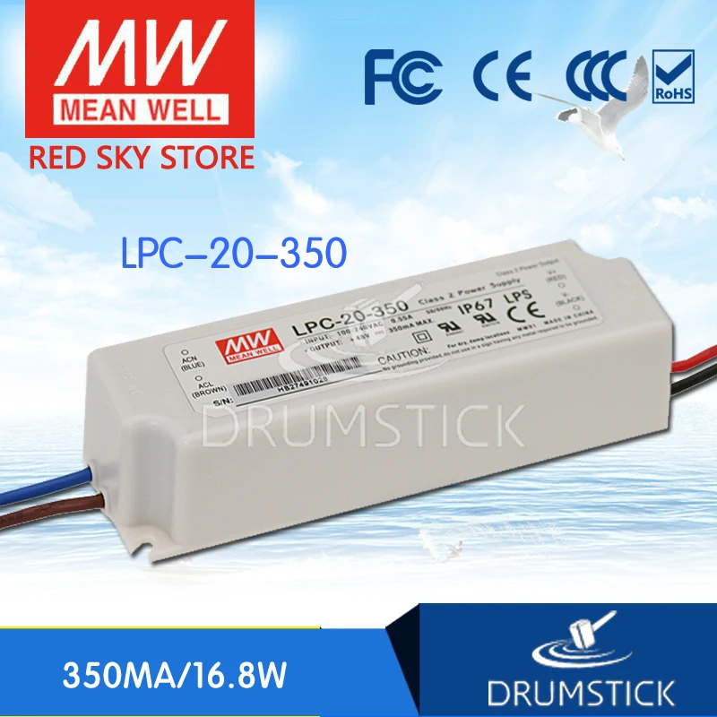 

friendly MEAN WELL 12Pack LPC-20-350 48V 350mA meanwell LPC-20 48V 16.8W Single Output LED Switching Power Supply