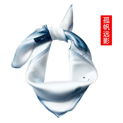 Модные женские шейные шарфы квадратный натуральный шелковый шарф женский