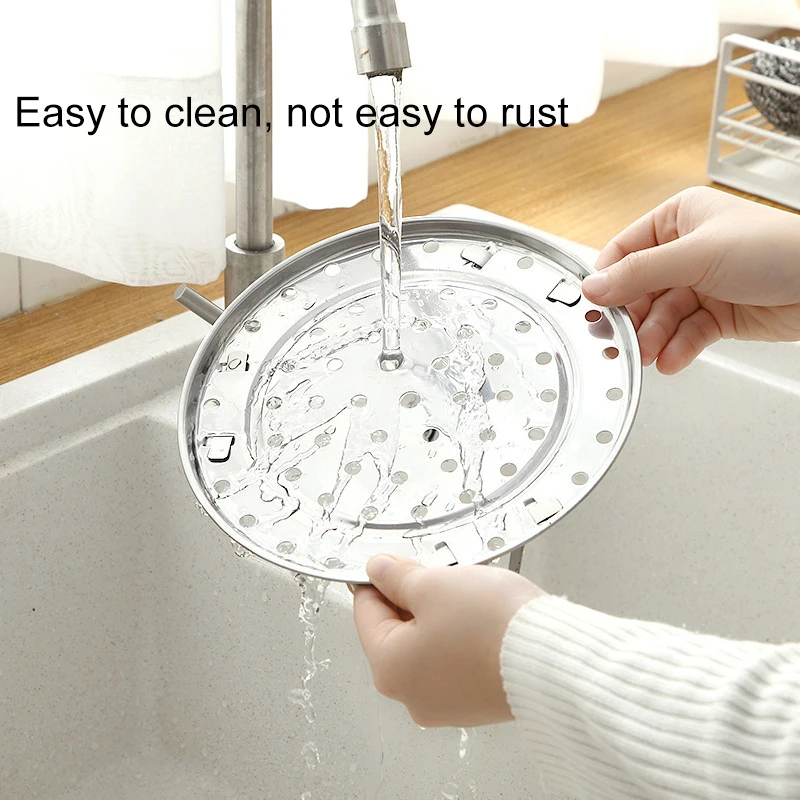 

1PCS Multifunction Steamer Shelf Cookware Stainless Steel Steamer Rack Durable Pot Steaming Tray Stand Kitchen Accessories Tool