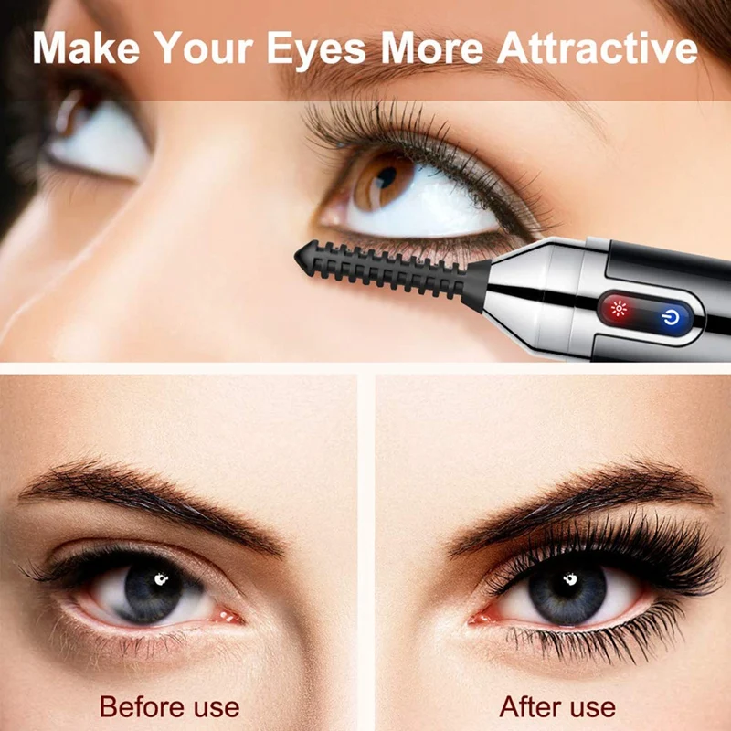 

Eyelash Curler, Electric Eyelash Curler, Portable Eyelash Curler, Natural and Long Lasting Eyelash Curler