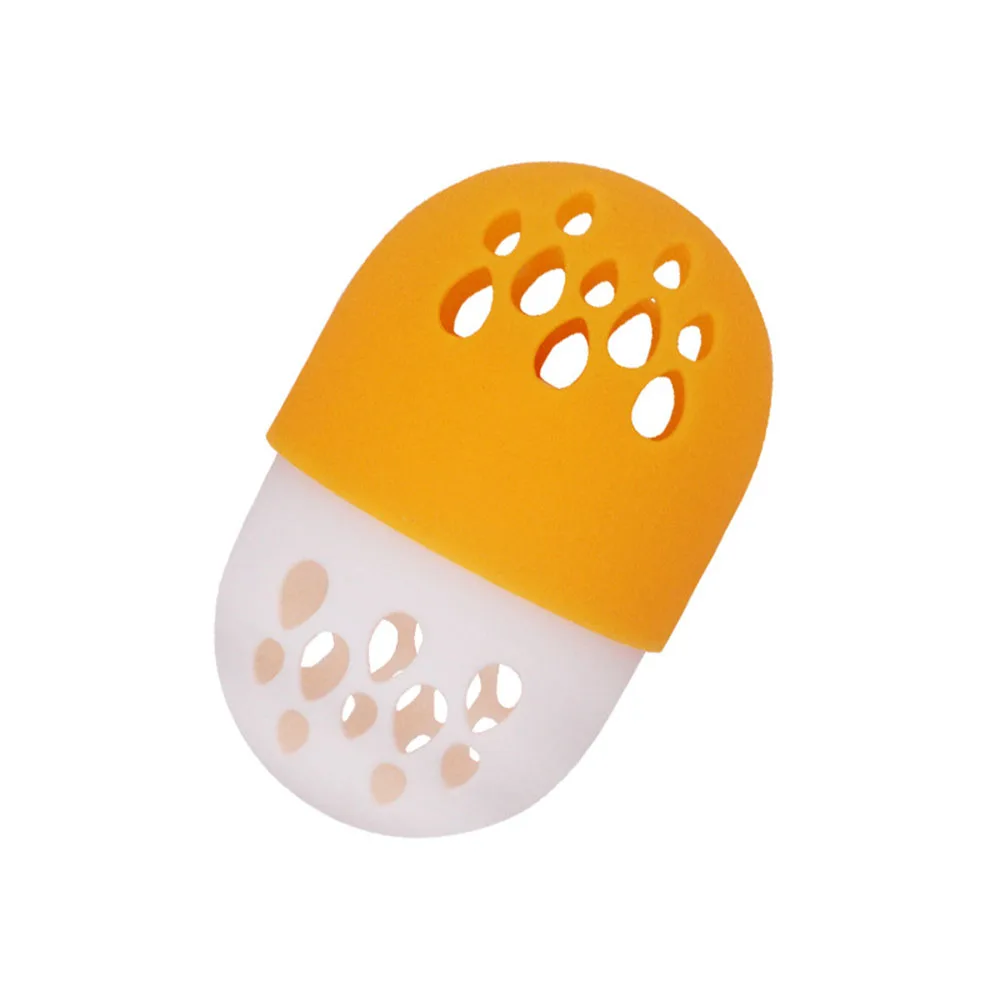 orange Мягкий силиконовый держатель для сушки порошка, губка, чехол для путешествий, пуховка, блендер, губка, яичная капсула, демонстрационная стойка, яичная подставка - Цвет: orange