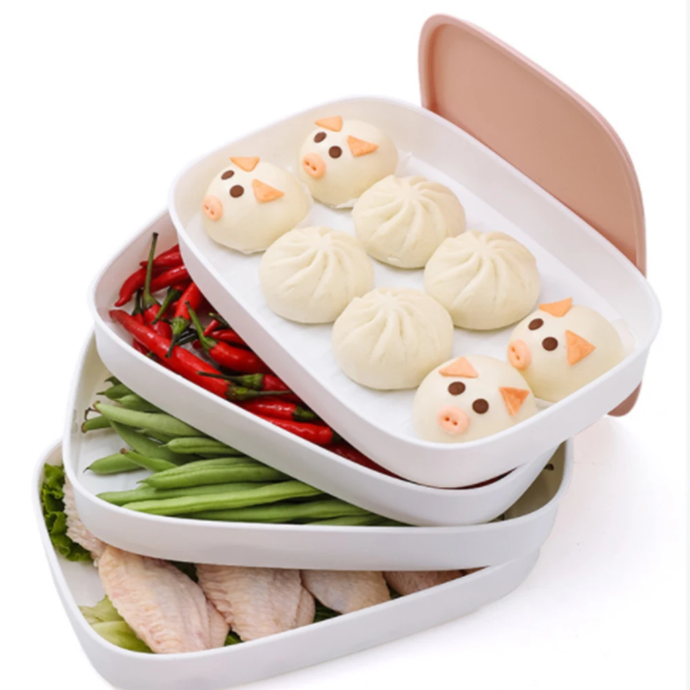

1Pcs Kitchen Refrigerator Food Storage Box Dumplings Storage Organizers Kitchen Accessories Fresh Box Vegetable Egg Holder