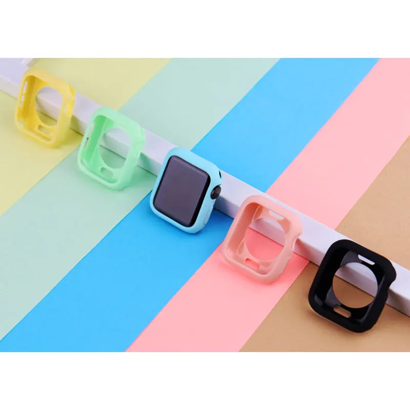 

Apple Watch Band 40mm 44mm 42mm 38mm Candy Color Silicone Soft Shell Watch Band iwatch Apple Watch Series 3 4 5 SE 6