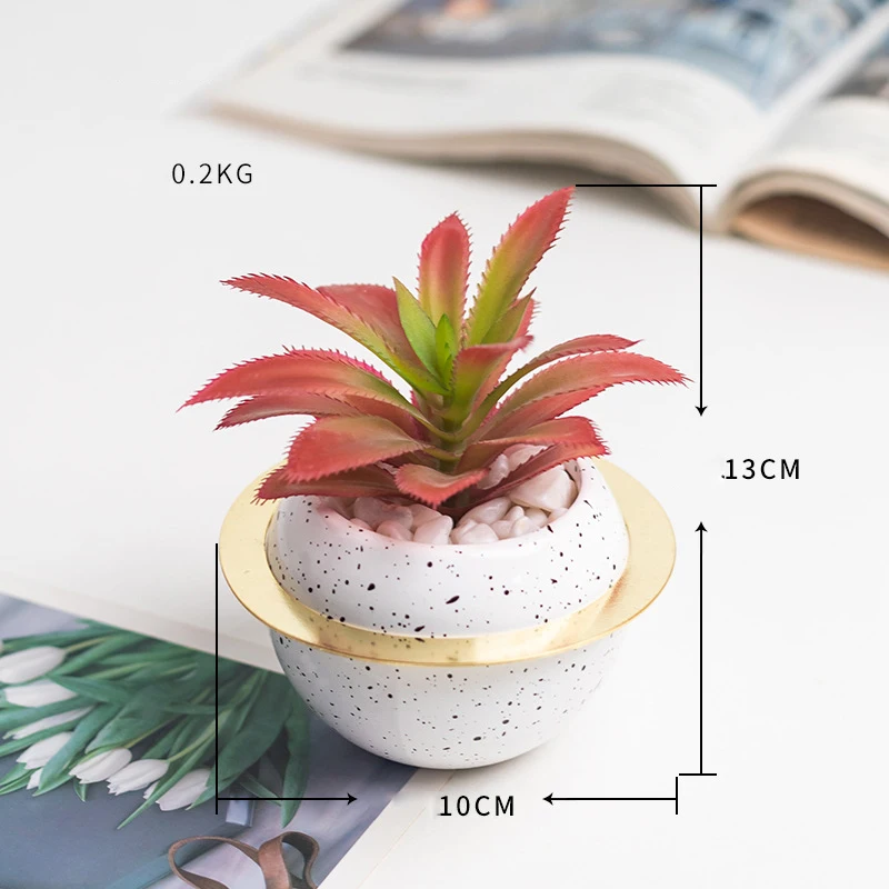 

Mini Colorful Succulents Potted Garden Home Office Decoration Flower Pot Desktop Decoration Imitation Plants Simulation Jewelry