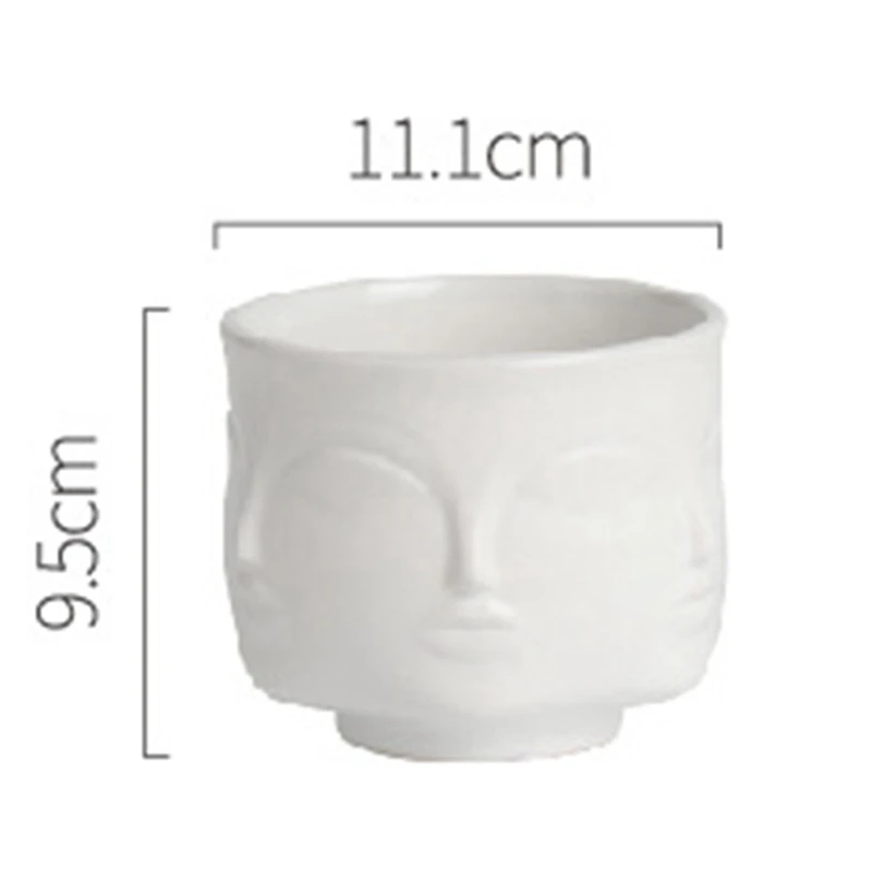 

Nordic Style Creative Ceramic Art Portrait Face Vase Household for Flowers And Green Plants Home Decoration