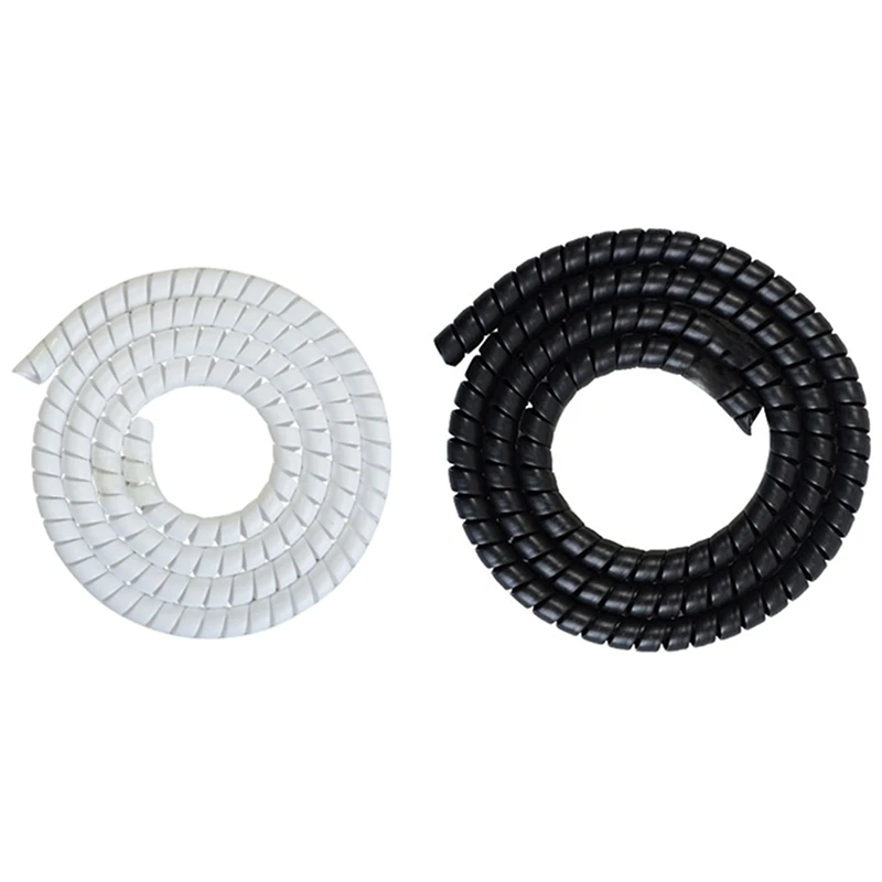 

2 Pcs Scooter Line Spiral Change Tube Protector 1M Length Winding Tubes for Xiaomi M365 Pro Accessories, White & Black