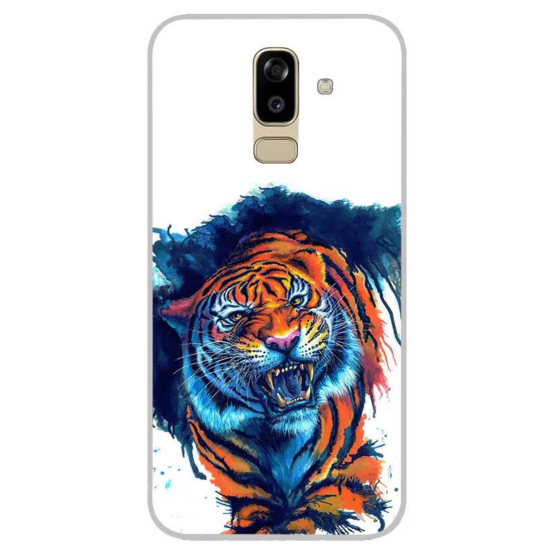 Тигр рисунок матовый Силиконовый чехол для Samsung Galaxy J3 J5 J7 A3 A5 A7 2016 2017 ТПУ задняя