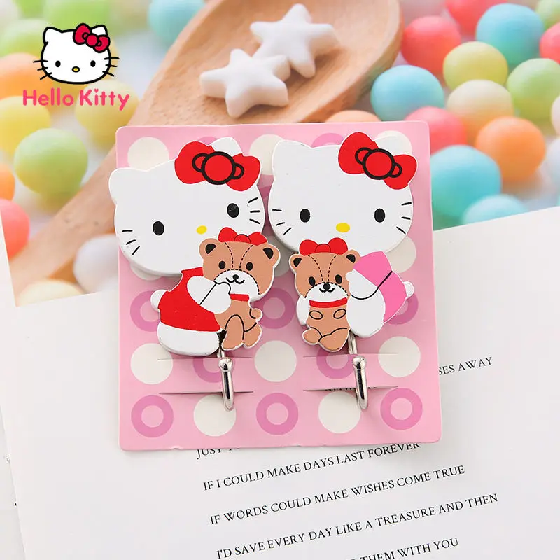 

Hello Kitty Strong Viscose Punch-free Towel Key Storage Hook Creative Cartoon Room Bathroom Seamless Hook