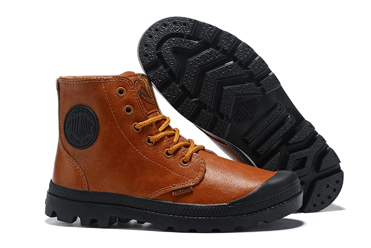 PALLADIUM Pampa одноцветное Ranger кроссовки TP Для мужчин высокие ботильоны удобные высококачественные повседневные мужские туфли на шнуровке Размеры; большие размеры 39-45 - Цвет: 7