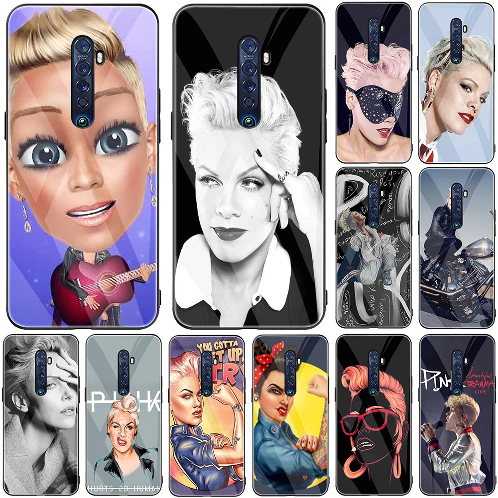 Пинк розовый болит 2b закаленное Стекло чехол для OPPO A3s A5 A37 A9 A52 A72 Рино 2 2Z 2F Realme Q X2 XT