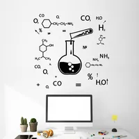 Chemical Formula Wall Stickers For Living Room Science Class Lab Vinyl Wall Decal Decor Laboratory Modern Home Decoration W813