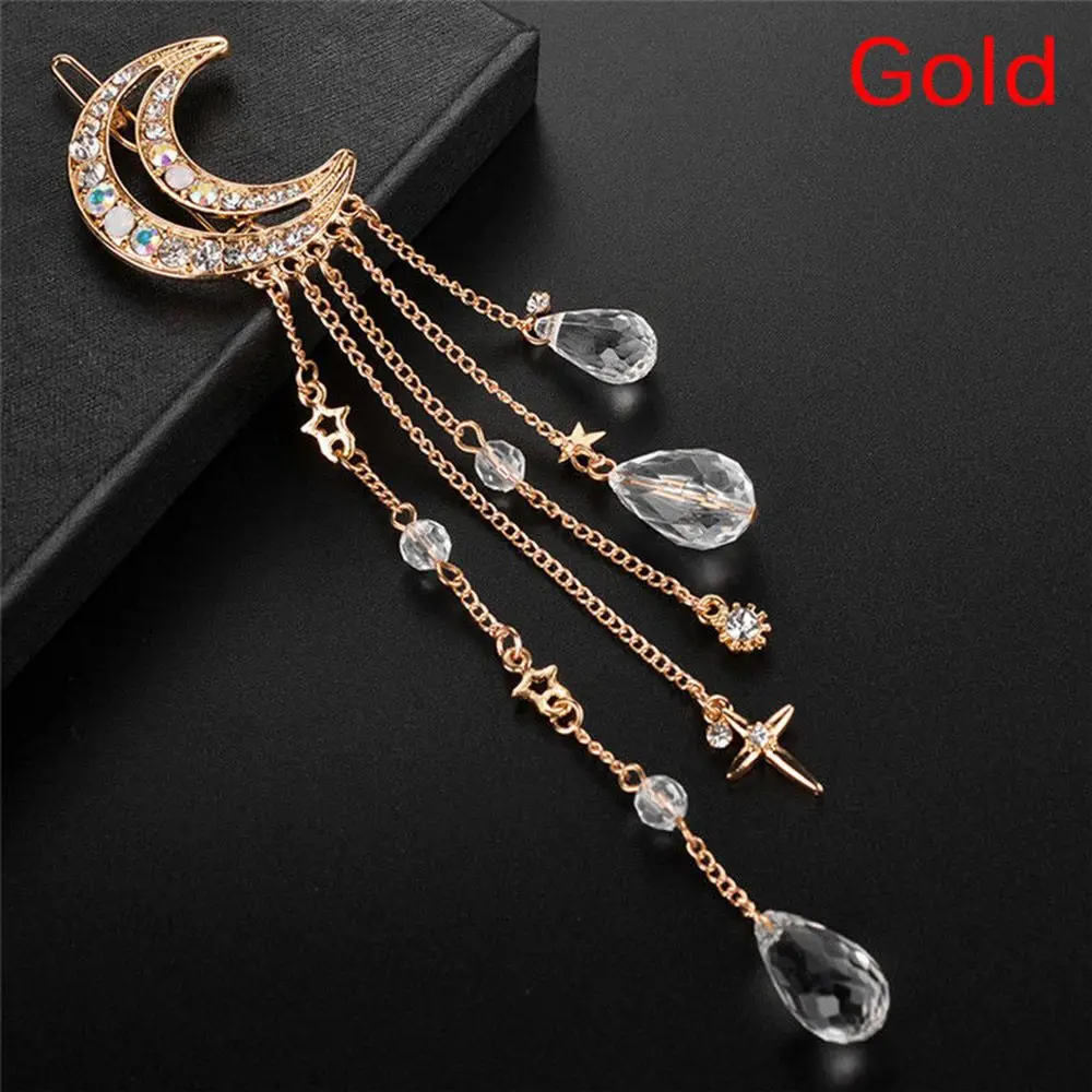 gold Хит, ретро, полые, сплав, заколки для волос, модная женская подвеска с кисточкой и кристаллами, заколки для волос, свадебные, для невесты, инструмент для укладки волос, аксессуары - Цвет: gold