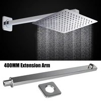 40cm wall mounted shower arms stainless steel concealed extension extra arm polished bathroom bracket bar for rain shower head