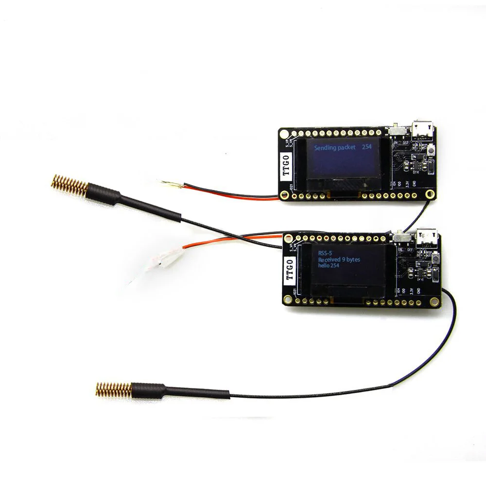 

LILYGO® 2Pcs TTGO LORA32 V2.0 868/433Mhz ESP32 LoRa 0.96 Inch SD Card Bluetooth WIFI ESP32 ESP-32 Module With Antenna