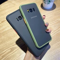frame transparent matte phone case for samsung galaxy s8 s9 s10 s10e note 8 9 10 a30 a9 2018 a30s s20 plus note20 cover case