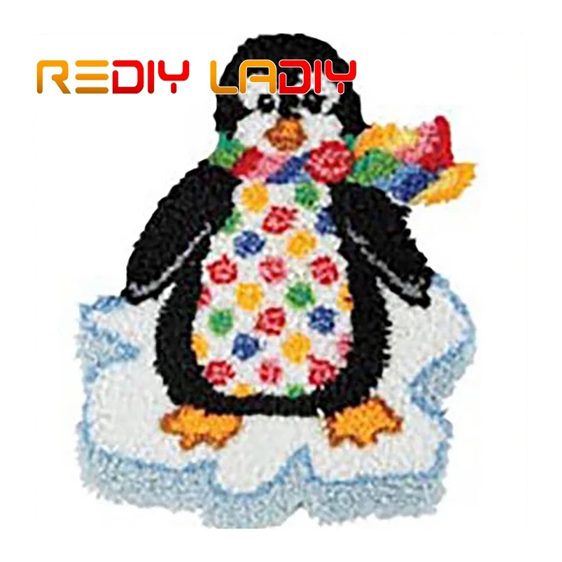 

Ковер с застежкой-крючком шарф пингвин вязальный крючок ковер 100% акриловая пряжа подушка коврик ковер Рождественский Декор декоративно-пр...