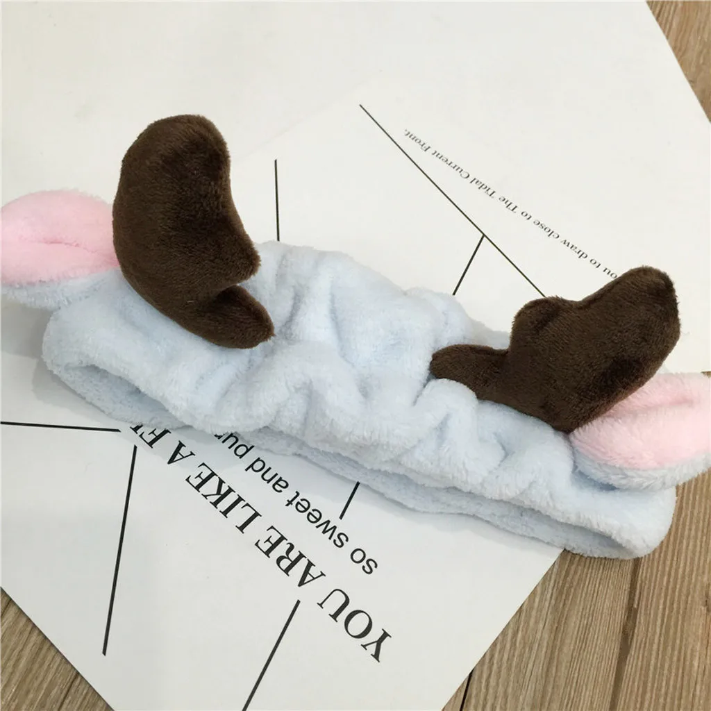 Cute Cat Ear Flannel Soft Bow Headbands For Women Girls Makeup Tool Hair Holder Hairbands Band Headwear Accessories#p5 |