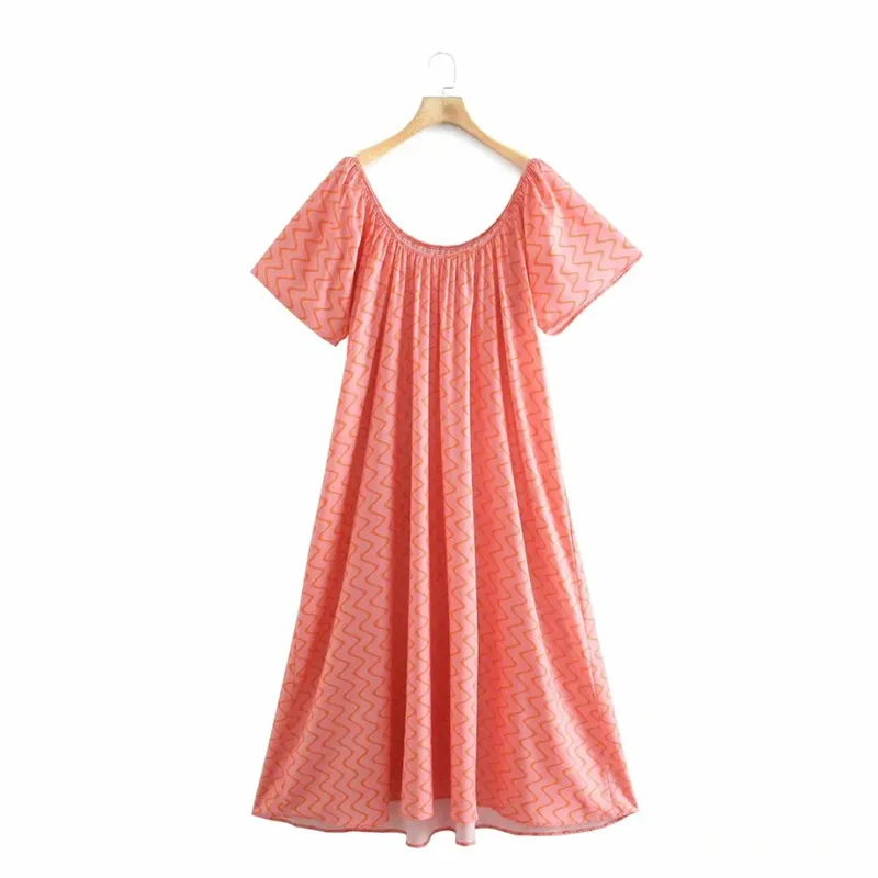 

Женское Свободное длинное платье ZA, универсальная одежда в европейском и американском стиле, лето 2021