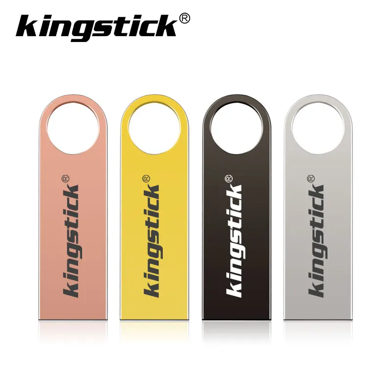 Мини-ключ USB флеш-накопитель Серебристый Золотой металлический 64 ГБ 8 16 32 128 Гб