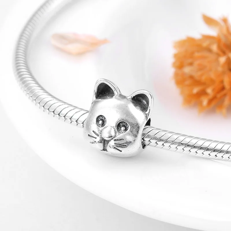 Гениальный персидский бусина кошка модный кулон из серебра 925 пробы для