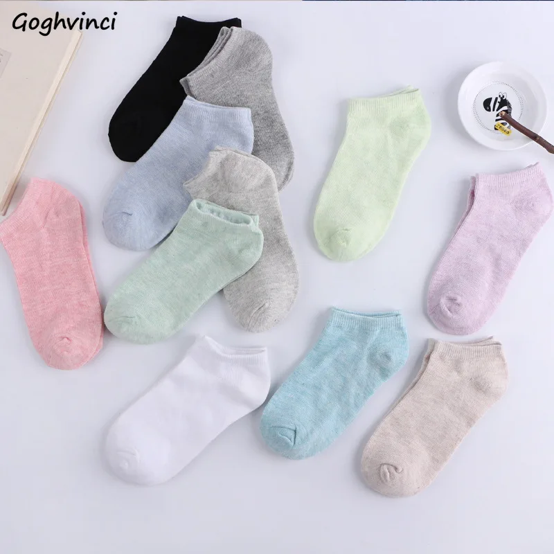 Женские студенческие Высококачественные мягкие носки карамельных цветов в