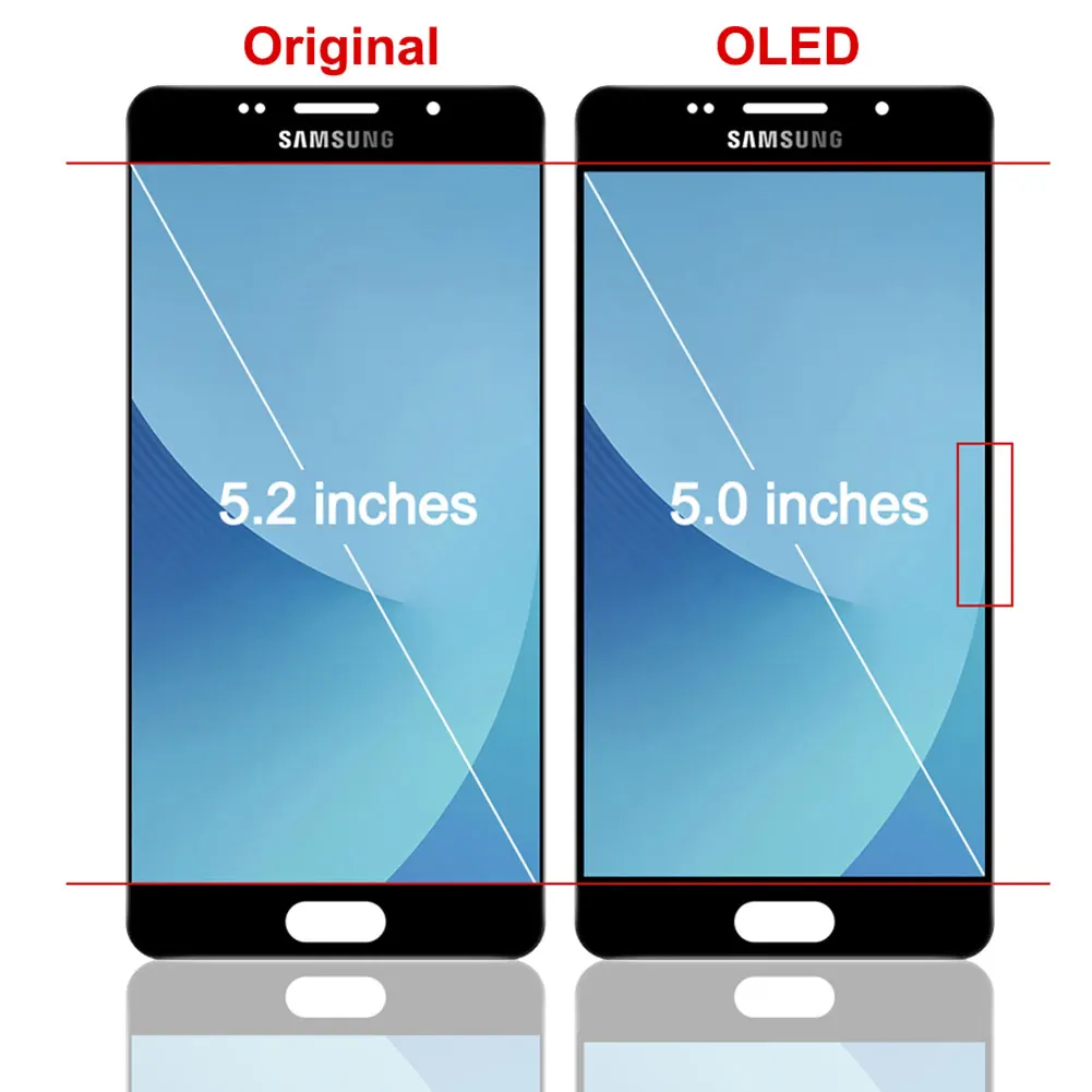 5 2 amoled for samsung galaxy a5 2016 a510 lcd display touch screen digitizer assembly replacement no frame mobile phone parts free global shipping