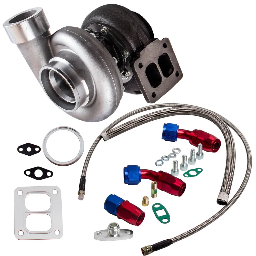 GT45 Большой универсальный турбо Турбокомпрессор 1 05 A/R V BAND T4/T66 600 + HP подачи масла
