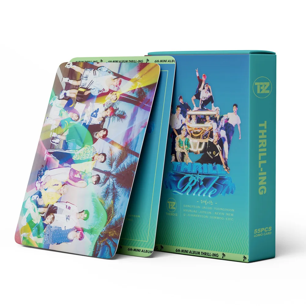 54 шт./компл. Kpop THE BOYZ Lomo Cards высокое качество K-pop Photocard The 6th альбом THRILL-ING Новые