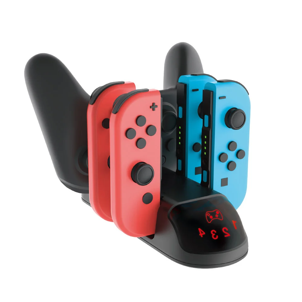 

DOBE TNS-0137 5 in 1 USB For Nintendo Switch Joy-con Charging Dock Station Stand For Switch Pro Controller Dual Charger
